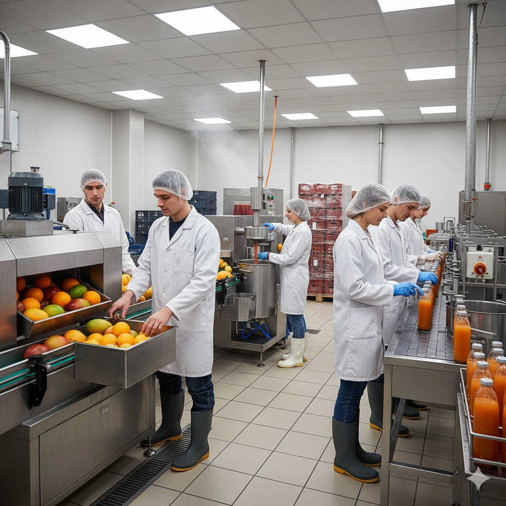 مطلوب عمال انتاج لمصنع عصير في العبور